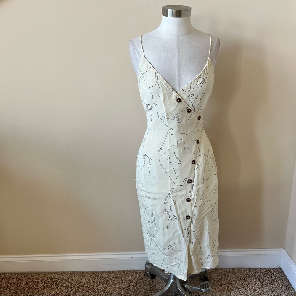 Astr The Label Lois Asymmetric Button Midi Dress … - image 6